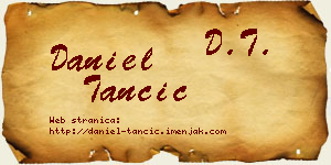 Daniel Tančić vizit kartica